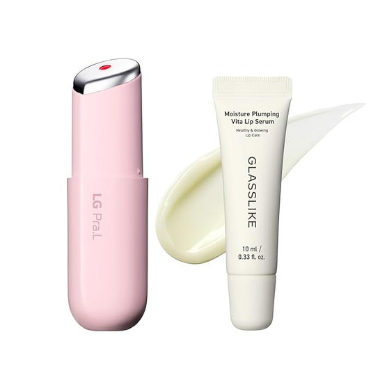 Healthy Lip Care Duo : Superform Galvanic Booster Blush Pink and GLASSLIKE Moisture Plumping Vita Lip Serum, 0.33 fl.oz