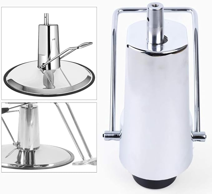 DYNAMI Salon Chair Hydraulic Pump with Base,Barber Chair Base Replacement 4 Screws Barber Chair Hydraulic Pump,Load 661lbs,for Beauty Salon Barber Hairdressing Styling Chairs(5.5in Adjustable Height)