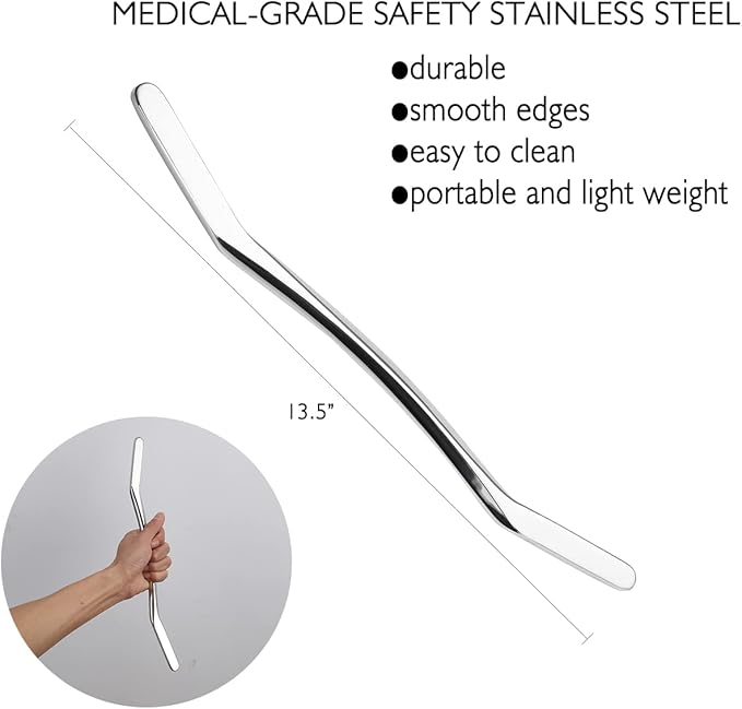 Gua Sha Muscle Scraping Massage Tool-IASTM Tools-Muscle Scraper Long Bar Tool 13.7 Inches for Large Muscles, Soft Tissue Mobilization Tool
