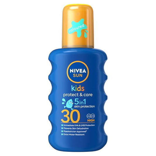 Nivea Sun Children's Sun Spray SPF30 Long Lasting Water Resistant Coloured Spray 200ml