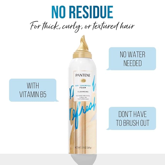 Pantene Pro-V Refresh Cleansing Dry Shampoo Foam, 5.9oz