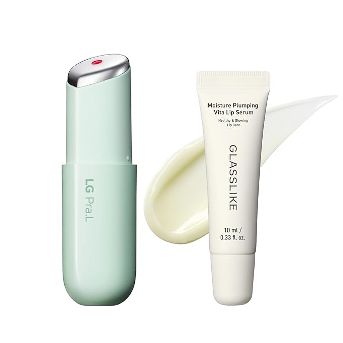 Healthy Lip Care Duo : Superform Galvanic Booster Aqua Mint and GLASSLIKE Moisture Plumping Vita Lip Serum, 0.33 fl.oz