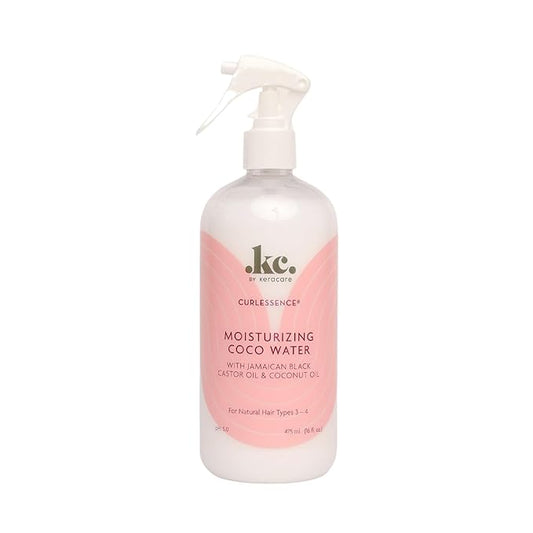 KeraCare Coconut Water - 16 oz - Light Hair Refresher Spray - Moisturizing and Hydrating - with Jamaican Black Castor Oil and Coconut Oil
