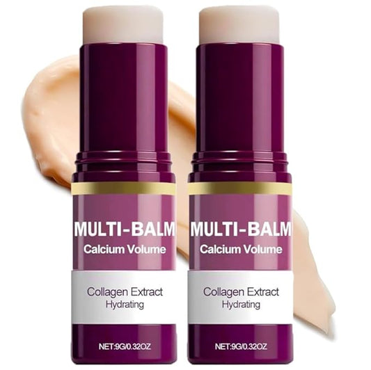 Cemenrete Calcium Multi-Effect Volume Cream Wrinkle Core Stick South Korean Collagen Moisturizing Stick for Anti-Aging Moisturizing and Firming Eyes Neck and Face（2pcs）