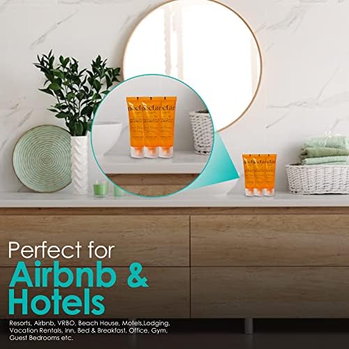 World Amenities - Nectar Bulk Shampoo - Sweet Orange Blossom, Mini Travel Size Toiletries, Hotel Amenities, Airbnb Rentals, Suitable for All Hair Types (25 Count)