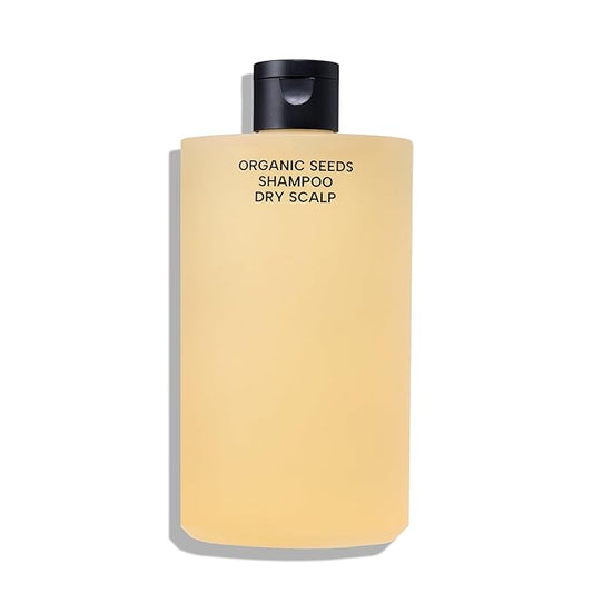 Whamisa Organic Seeds Shampoo for Dry Scalp, Fermented Postbiotic Formula for Refreshing Cleanse, Scalp Conditioning, Dandruff Care, Moisturizing, Hydrating (490ml)