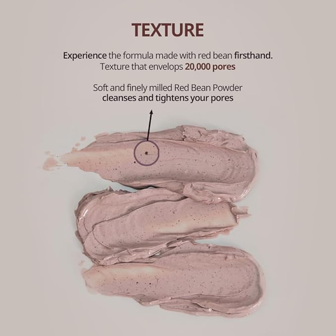 HEVEBLUE Pot Pore Peptamin Wash Off Pack - Red Bean, Peptide, Removes Blackhead, Pore Care, Tightening, Hydrating, Sensitive Skin, Korean Skincare, Exfoliating, Vegan, K-Beauty, Wash-off Mask Pack