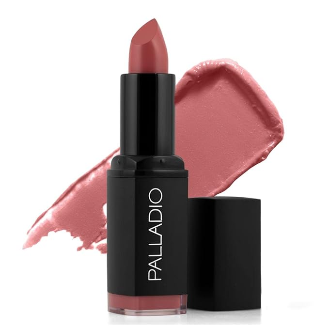 Palladio Herbal Matte Lipstick, Creamy and Full Coverage Long Lasting Matte Lipstick, Lady Rose