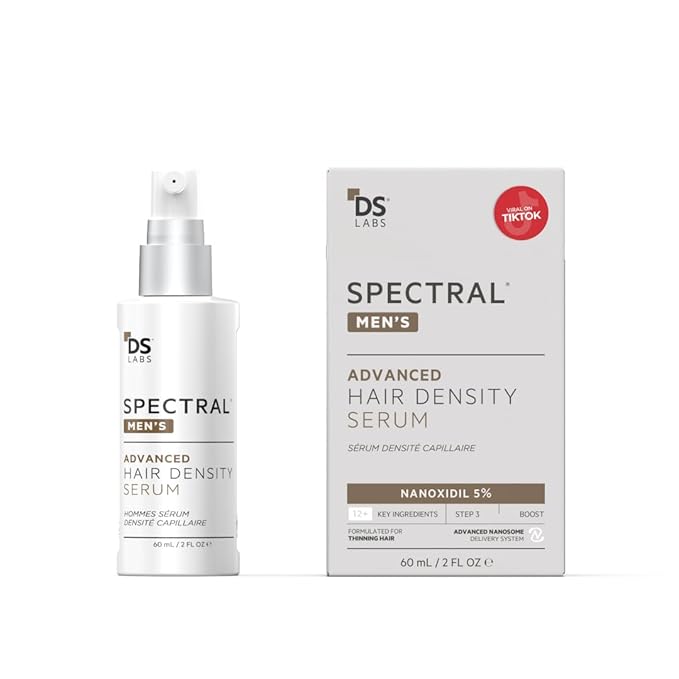 DS Labs Spectral Men’s Hair Density Serum (formerly Spectral.DNC-N), 60mL - Lightweight Leave-In for Fuller Looking, Thicker Looking Hair, Fast Absorbing, Non-Greasy, For All Hair Types