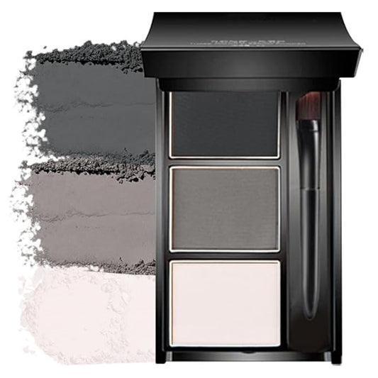 Eye Brow Powder for Women, Taupe Eyebrow Powder Kit with Brush, Long-Lasting 3 Colors Brow Palette, Filler for Full, Defined Natural Brows Shaping (01)