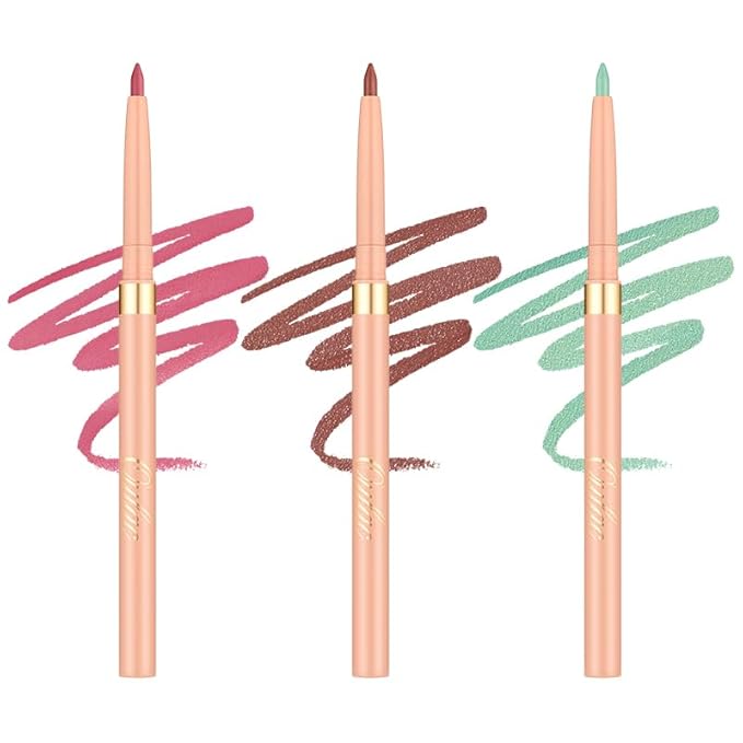 Oulac Waterproof Lipliner Pencil Set - Smooth and Creamy, Retractable Lip Makeup for Precision Application, Vegan & Cruelty-Free