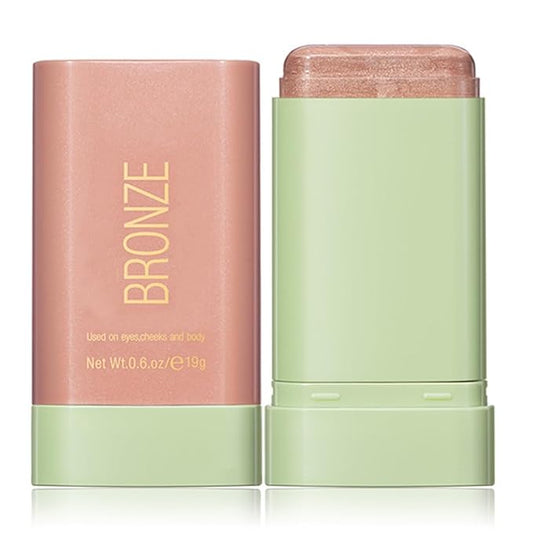 Multi-Use Makeup Blush Stick, Cream Blush Stick, Tinted Solid Moisturizer Stick for Cheek & Eyes & Lips, Waterproof Natural Nude Makeup, Suitable for All Skin (2#Soft Glow)