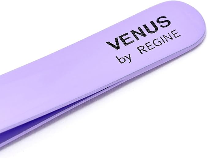 Regine Slant Handmade Tweezers for Women, Precise Tweezers for Men, Eyebrow Tweezers for Women, 25-Degree Angle for Shaping Eyebrows & Grooming Contours of Face (Lavender Limited)
