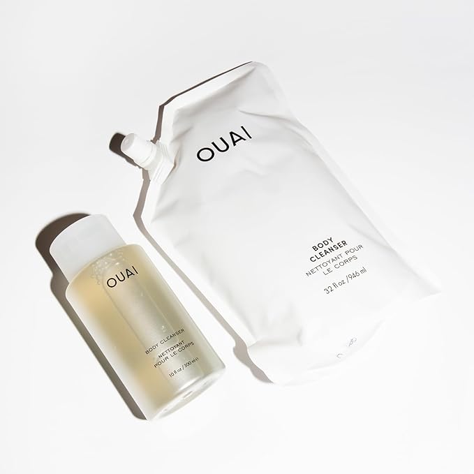 OUAI Body Cleanser Refill, Dean Street - Foaming Body Wash with Jojoba Oil and Rosehip Oil to Hydrate, Nurture, Balance and Soften Skin - Paraben, Phthalate and Sulfate Free Skin Care Products - 32 Oz