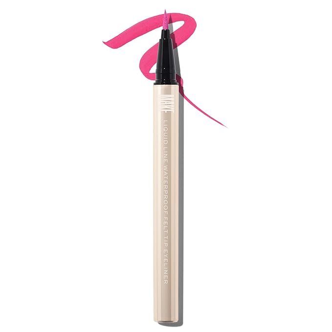 MAKE Beauty Liquid Line Waterproof Liquid Eyeliner Pen. Smudge-Proof Felt Tip for Precise Application of Lines, Wings, and Graphics. Long Lasting Eye Liner - Shade, Pink Star