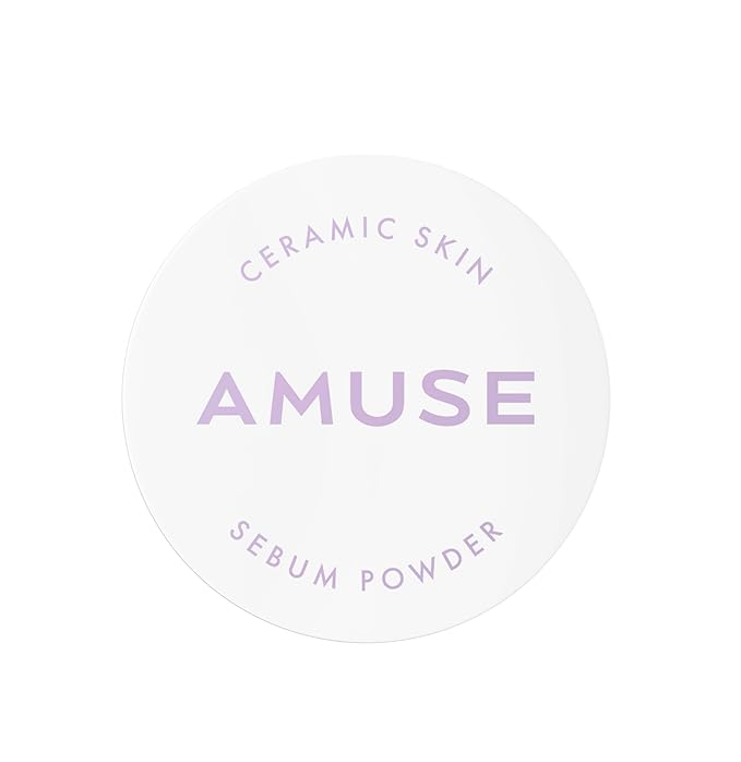AMUSE SEOUL NEW Ceramic Skin Sebam Powder 2 Colors (Violet)】 Amuse Nosebum Pores & Sebum Cover Texture Cover Smooth Skin Adhesion Base Makeup Finish Powder Korean Cosmetics Vegan Wonyon
