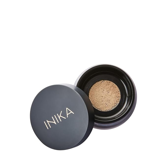 INIKA Organic Mineral Powder Foundation SPF 25 - Vegan Makeup, Natural Looking, Buildable Coverage, Flawless Radiance & Glow, Blemish Coverage, Cruelty Free, Sustainable Packaging, Inspiration, 8g