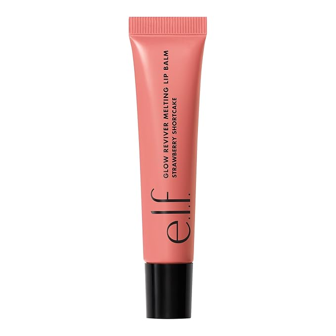 e.l.f. Glow Reviver Melting Lip Balm, Hydrating Tinted Lip Balm For A Glossy Finish & Soft, Supple Lips, Vegan & Cruelty-Free, Strawberry Shortcake
