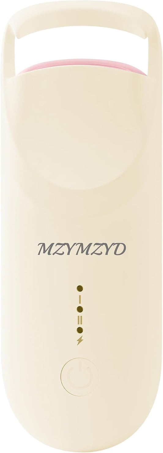 Heated Eyelash Curler, Eyelash Curlers with 10S Quick Heat-Up, 2 Temp Settings, 3S Styling & 24H Long-Lasting Natural Curl, Type-C Recharge, Mini Electric Eyelash Curler for Travel - Apricot