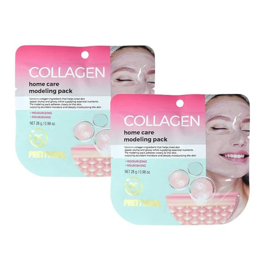 PRETTYSKIN Korean Modeling Mask Pack with Spatula (Pack of 2) (Collagen)