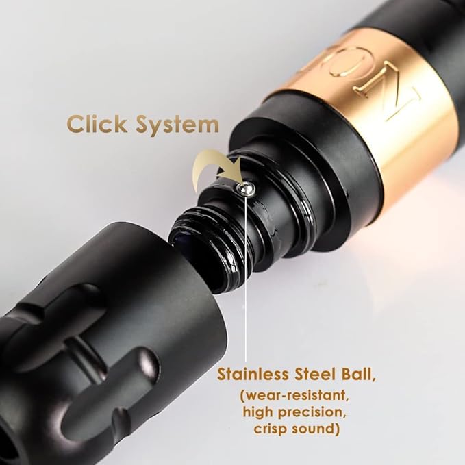 Ambition Soldier Rotary Battery Pen with Extra Battery Tattoo Cartridge Machine 2400mAh Wireless Power Coreless Motor Digital LED Display Tattoo Equipment Supply (Polish Red)