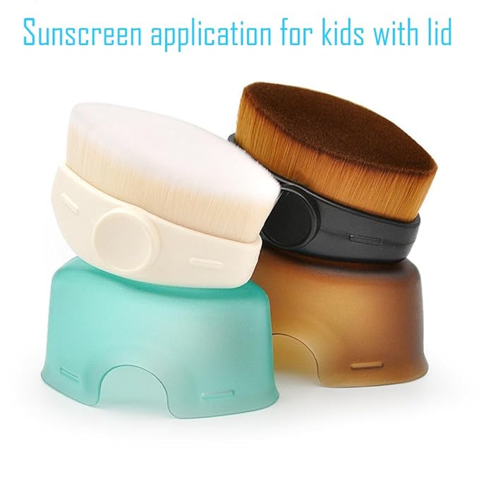 Sunscreen Applicator for Kids,2pcs Sunblock Buddy Brush Set, Toddler Beach Essentials, Covered Sun Lotion Applicator Sun Cream Brush