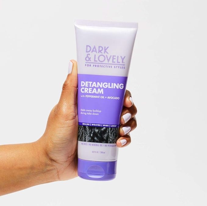 SoftSheen-Carson Dark&Lovely Detangling Cream, 6.8 Fl Oz - For Protective Styles, With Peppermint&Avocado Oil for Braids, Weaves, Wigs&Locs No Dyes, No Mineral Oil, No Petrolatum