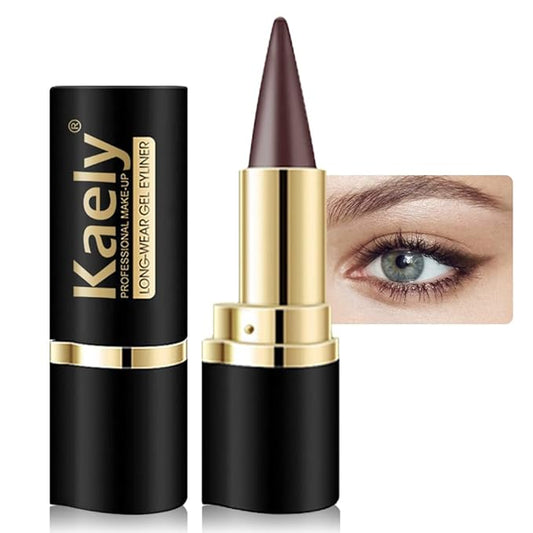 Kaely Brown Gel Eyeliner Pencil,Waterproof Smudge Proof Eye Liner Pen,Cat Eye Goth Halloween Makeup,Eye Black Face Paint Lipstick Crayon,Color Colorful Eyeliner Eyeshadow Stick,03