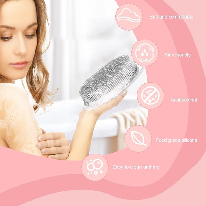 Silicone body scrubber, exfoliating silicone