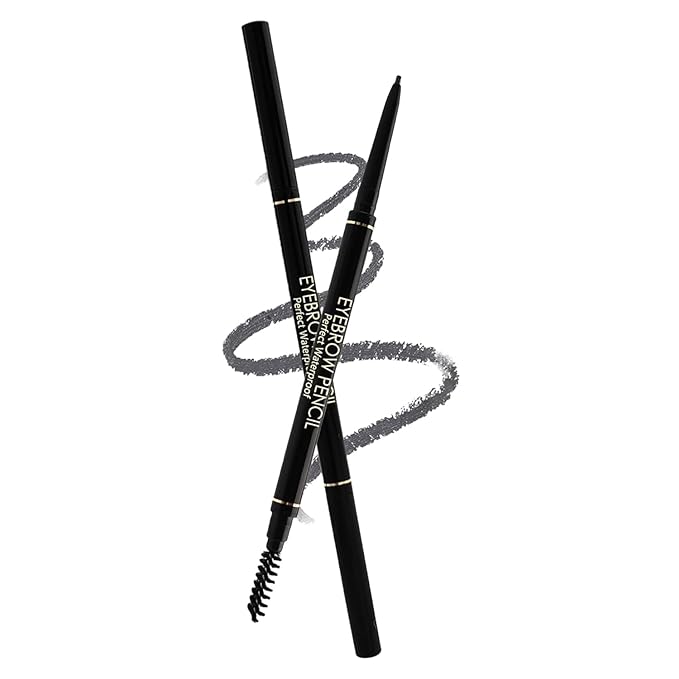 FÓLKI COSMETIC-Eyebrow Retractable Definer Pencil, Micro Brow Pencil, Precise Eyebrow Pencil,Long Lasting Eye Brow Pencil for Soft Textured Natural Daily Look Eyebrow Makeup (04#Gray)