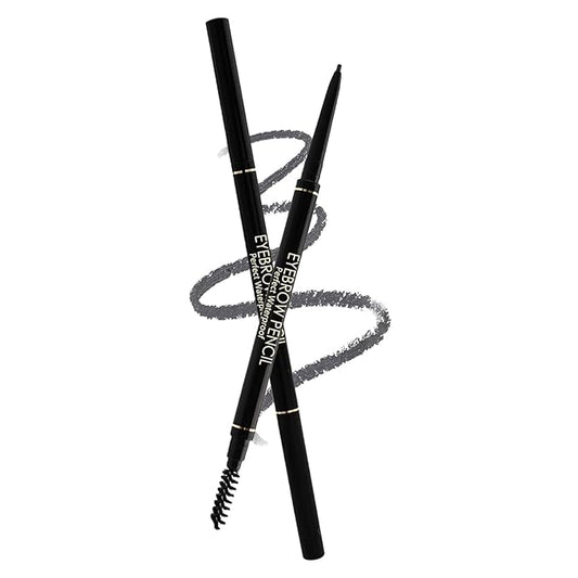 FÓLKI COSMETIC-Eyebrow Retractable Definer Pencil, Micro Brow Pencil, Precise Eyebrow Pencil,Long Lasting Eye Brow Pencil for Soft Textured Natural Daily Look Eyebrow Makeup (04#Gray)