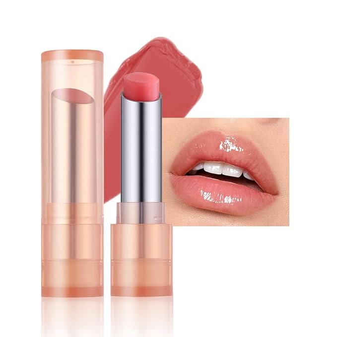 Color-Changing Lip Balm, Moisturizing Hydrating Tinted Lip Balm for Dry Lips, Long-Lasting Nourishing Lipstick, Glossy Lip Tint, Lip Care for Smooth, Soft Lips.4#