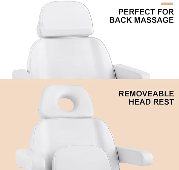 Artist hand 3 Motor Electrical Facial Bed for Esthetician 110V Removable Massage Table Beauty Bed Medical Aesthetic Tattoo Chair with Rotatable Armrests