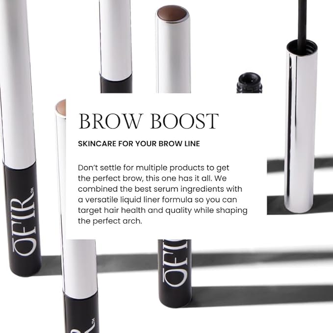 OFIR Brow Tonic Serum Browliner | Smudge-Proof Matte Finish | Hybrid Makeup & Skincare with Hyaluronic Acid & Plant Extracts | Strengthening | Cruelty-Free Brow Serum | Pecan - Warm Brown, 0.057 Oz