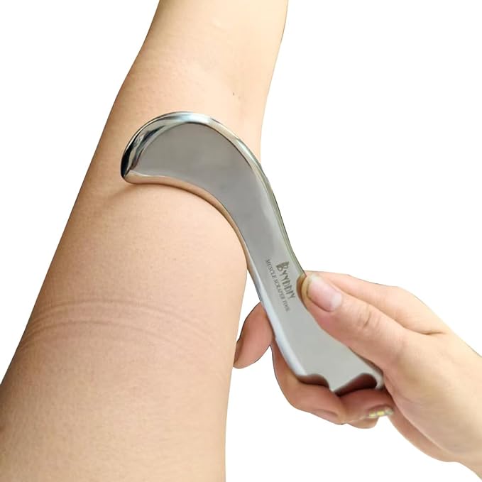 BYYDDIY Single-Bevel Stainless Steel Gua Sha Muscle Scraper Tool,Muscle Scraping Tool (S-Pro)