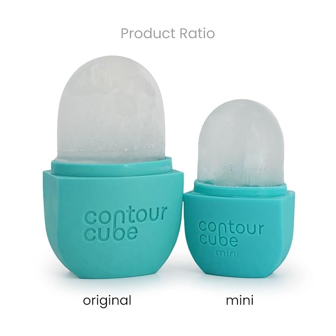Contour Cube Mini - Revolutionary Ice Roller for Sculpting & De-Puffing - Face Ice Roller & Massager - Ice Mold for Face - Compact Skin Care Tools for Daily Skincare & Travel - Mint
