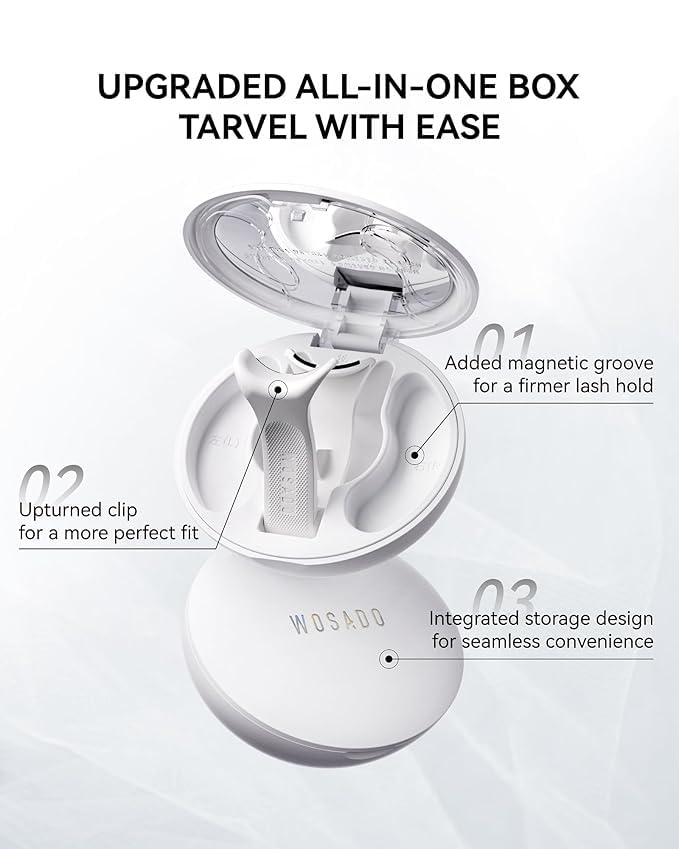 WOSADO Magnetic Eyelashes with Applicator Kit, No.14+ FROST BLACK PLUS, Reusable Magnetic Lashes without Eyeliner, Glue-free False Lashes, Waterproof, Lightweight, Suit for Natural Makeup