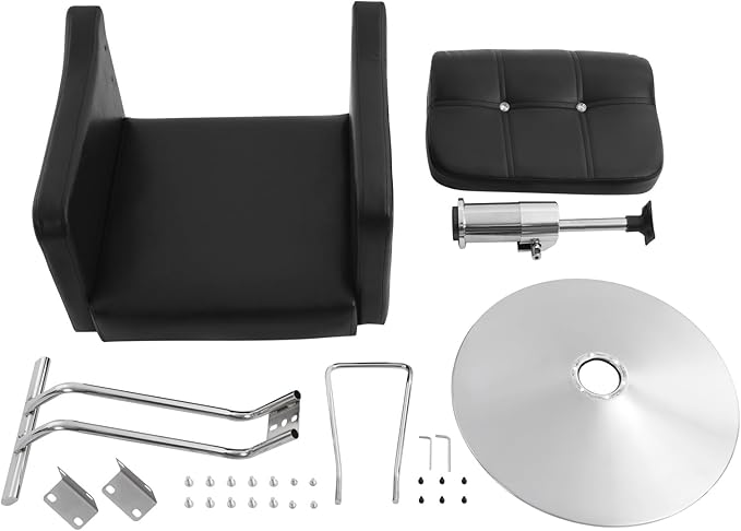 Barber Chair Hair Salon Chair for Hair Stylist 360° Swivel Hydraulic Hair Chair with Black Leather Heavy-Duty Salon Chairs for Barbershop,Home,Spa Max Load 440 Lbs