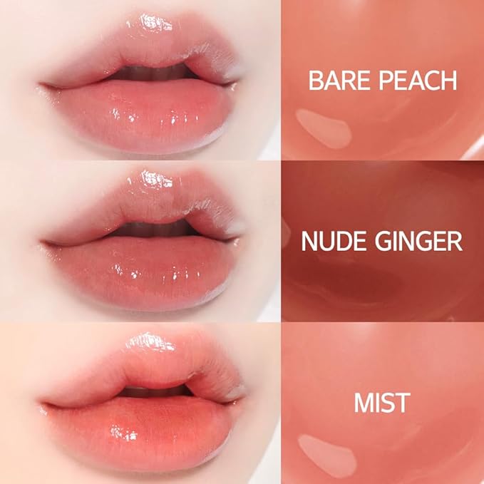 INGA Water Glow Lip Tint | Hydrating, Glossy Korean Lip Tint with Sheer Color & Glass-Like Shine | Long-Lasting, Non-Sticky Korean Lip Stain (FLOW)