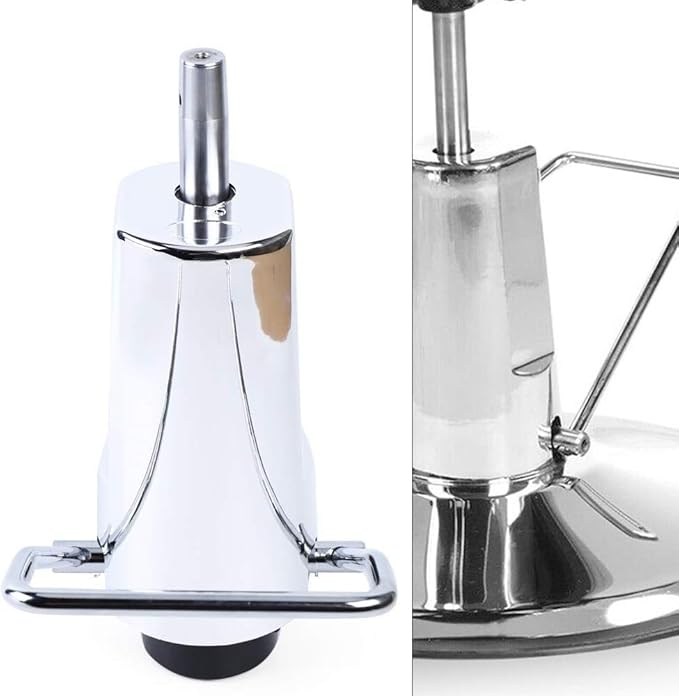 DYNAMI Salon Chair Hydraulic Pump with Base,Barber Chair Base Replacement 4 Screws Barber Chair Hydraulic Pump,Load 661lbs,for Beauty Salon Barber Hairdressing Styling Chairs(4.3in Adjustable Height)