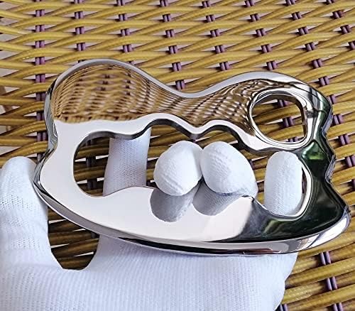 Gua sha Tool gua sha Stainless Steel iastm Tool Gussha Massage Tool Muscle Scraping Tool for Soft Tissue Therapy and Reduce Arms,Back, Legs, Neck Muscle Pain(J)…