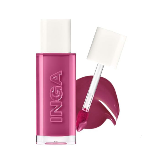 INGA Water Glow Lip Tint | Hydrating, Glossy Korean Lip Tint with Sheer Color & Glass-Like Shine | Long-Lasting, Non-Sticky Korean Lip Stain (WICKED)