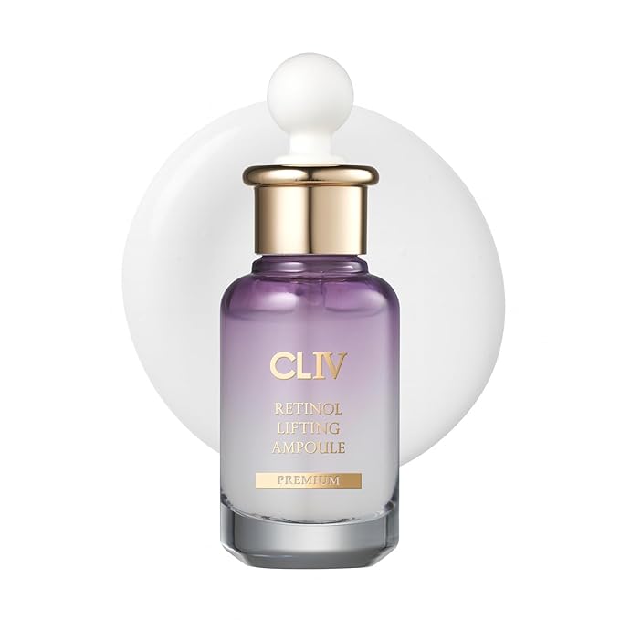 CLIV Retinol Lifting Ampoule, Korean Skincare with 85% Collagen Solution, Retinol, Peptides & Fermented Botanical Complex for Skin Texture and Moisture Support, ballon serum 1.01 fl oz
