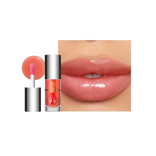 Nourishing Lip Oil, Deep Moisturizing Lip Balm Liquid, Non-Sticky High Shine Lip Gloss, Hydrating Lip Tint for Soft, Smooth, Healthy-Looking Lips, Lightweight Glossy Lip Care for Daily Use-3#