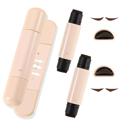 Magnetic Eyeliner Stamp - 2 Styles Winged Cat Eye Stencil, Waterproof Liquid Eye Liner Pen for Beginners, Dual Winged Tips for Left & Right Eyes