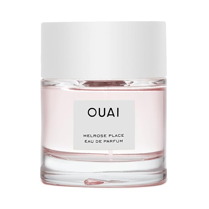 OUAI Melrose Place Eau de Parfum - Elegant Womens Perfume for Everyday Wear - Fresh Floral Scent has Notes of Champagne, Bergamot and Rose with Delicate Hints of Cedarwood and Lychee (1.7 Oz)