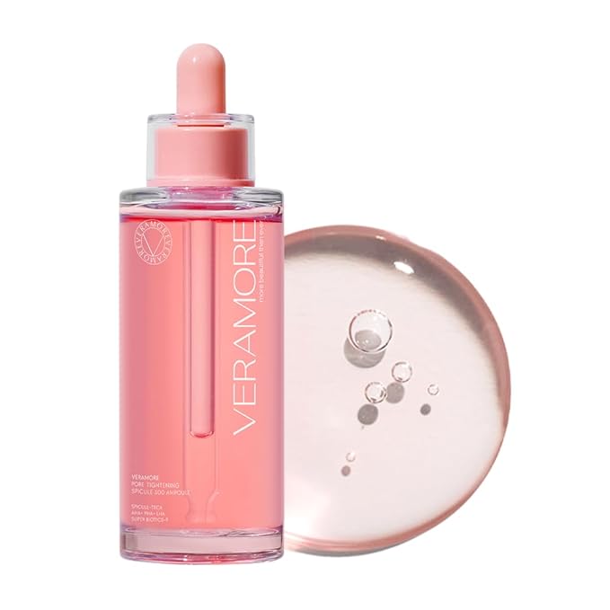 Veramore Collagen & Probiotic Pore Ampoule – Firming, Hydrating Serum with Lactobacillus & Marine Collagen | Smooth Texture, Balanced Skin Barrier, K-Beauty Skincare for All Skin Types, 1.76 fl oz