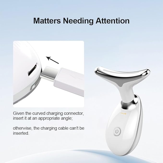 7-in-1 LED Skin Sculptor - Red Light Neck Massager with Heat - Ergonomic Relaxation Device for Muscle Comfort & Skin Care, Non-Medical Personal Use,White,2025