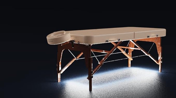 Master Massage 30" Del Ray Pro Portable Table Package (Cream, Standard with Ambient Lighting System)