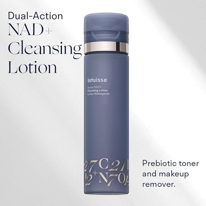 Active NAD+ Prebiotic Toner - Micellar Water & Makeup Remover– 5% Pharma-Grade NAD+ Cleanser with Centella Asiatica & A-Glucan Oligosaccharide – Swiss Liposomal Technology – 100ml